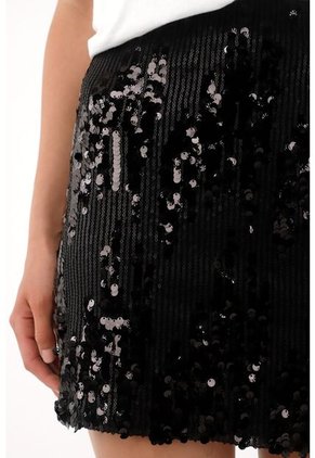 Tennis Falda Semiajustada Con Lentejuelas Para Mujer