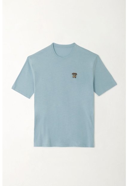 Tennis Camiseta En Jersey Flamé Azul Para Hombre