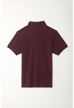 Polo Roja Cuello Tejido Para Hombre