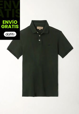 Tennis Polo Verde Cuello Tejido Para Hombre Tennis