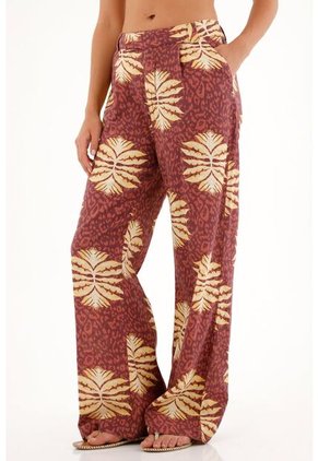 Pantalón Clásico Estampado Para Mujer