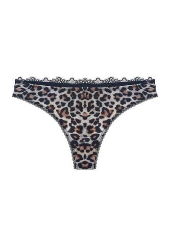 Tennis Panty Tipo Tanga Con Estampado Animal Print Para Mujer Tennis