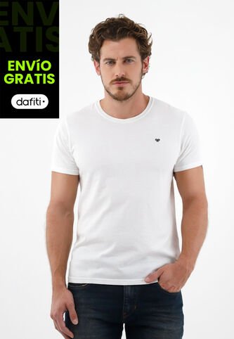 Tennis Camiseta Blanca Manga Corta Para Hombre Tennis
