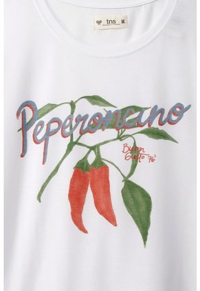 Tennis Camiseta Básica Estampada Blanca Con Acabado Liso Para Mujer