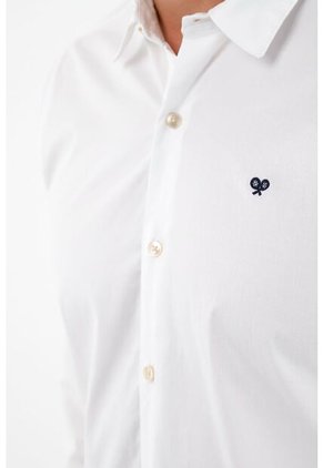 Tennis Camisa Blanca Manga Larga Para Hombre
