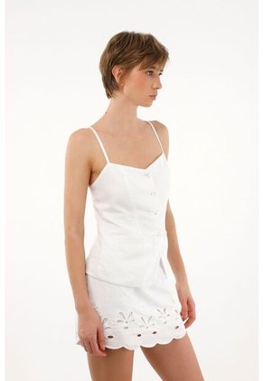 Tennis Camisa Blanca Tipo Corsé Para Mujer