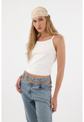 Tennis Camiseta Crop De Tiras Para Mujer Tennis