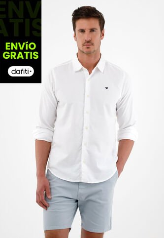 Tennis Camisa Blanca Manga Larga Para Hombre Tennis