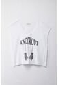 Tennis Camiseta Boxy Fit Con Estampado Blanca Para Mujer de Tennis