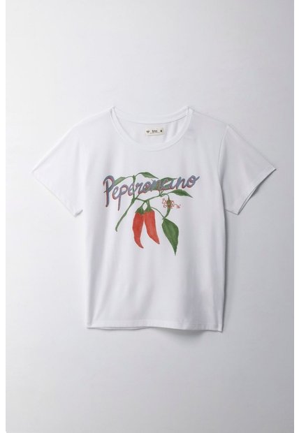 Tennis Camiseta Básica Estampada Blanca Con Acabado Liso Para Mujer