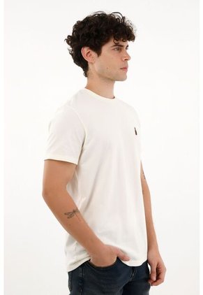 Tennis Camiseta Básica Crudo Con Estampado Para Hombre