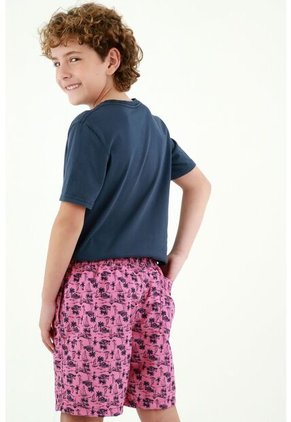 Pantaloneta Rosada Estampada Para Niño