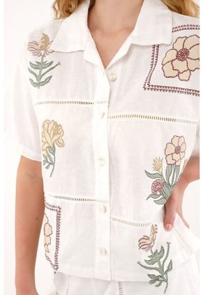 Tennis Camisa Manga Corta Con Estampados Localizados Para Mujer