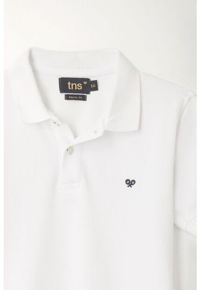 Polo Cuello Tejido Blanca Para Niño