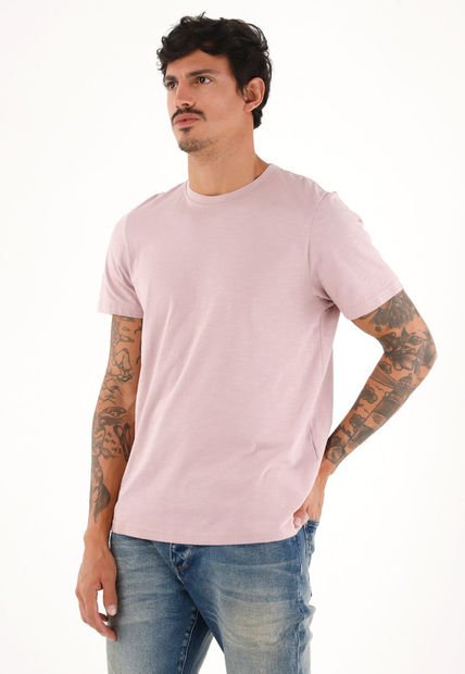 Camiseta En Tela Jersey Morada Para Hombre