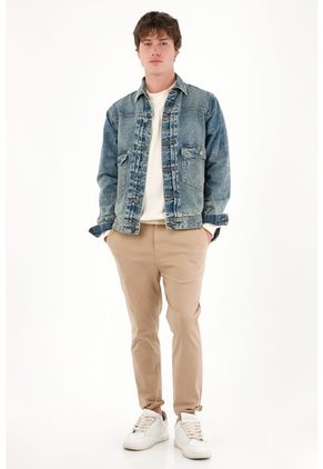 Tennis Pantalón Tipo Chino Corto Crudo Para Hombre