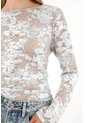 Camiseta Con Efecto Metalizado Manga Larga Para Mujer de Tennis