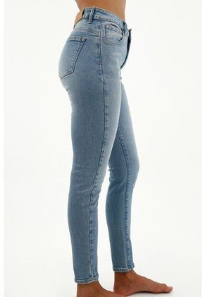 Tennis Jean Tipo Jegging Azul Para Mujer