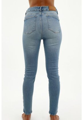 Tennis Jean Tipo Jegging Azul Para Mujer