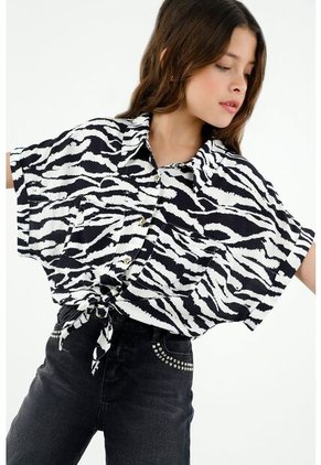 Camisa De Animal Print Para Niña