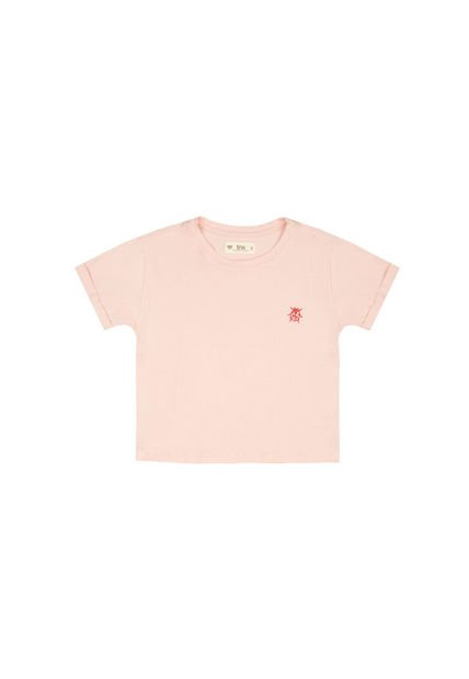 Camiseta Básica Rosada Para Niña