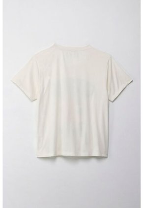 Tennis Camiseta Estampada Manga Corta Crudo Para Mujer