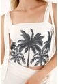 Tennis Camisa Crop Con Diseño De Palmeras Para Mujer de Tennis