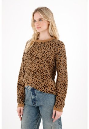 Tennis Buzo Tejido Afelpado Animal Print Con Diseño Limpio Para Mujer