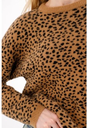 Tennis Buzo Tejido Afelpado Animal Print Con Diseño Limpio Para Mujer