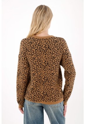 Tennis Buzo Tejido Afelpado Animal Print Con Diseño Limpio Para Mujer
