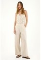 Tennis Enterizo Tipo Wide Leg Crudo Para Mujer de Tennis