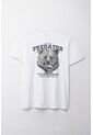 Tennis Camiseta Manga Corta Estampada Blanca Para Hombre de Tennis