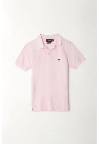Polo Cuello Tejido Rosada Para Niño Tennis