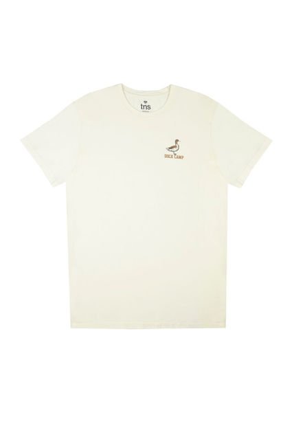 Camiseta Básica Crudo Con Estampado Para Hombre