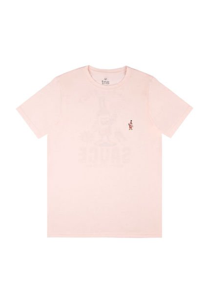 Camiseta Rosada Con Estampado En Espalda Para Hombre