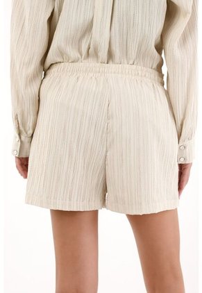 Tennis Short Con Pretina Elástica Y Textura Gris Para Mujer