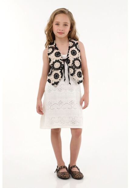 Chaleco Negro Con Tiras Ajustables Para Niña