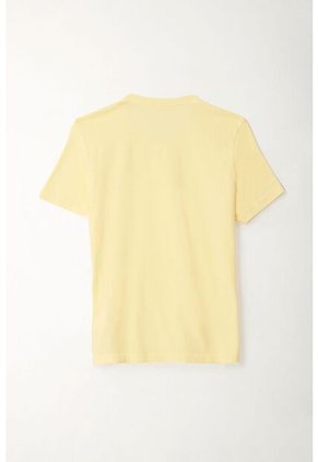 Camiseta Manga Corta Amarilla Para Niño