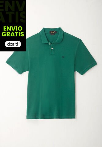 Polo Verde 100% Algodón Para Hombre Tennis