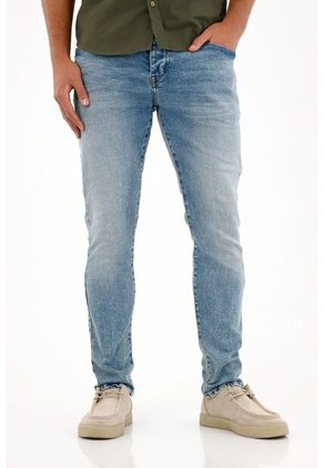 Tennis Jean Skinny Tiro Medio Azul Para Hombre