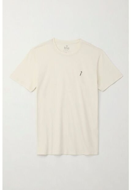 Tennis Camiseta Básica Con Mini Print Crudo Para Hombre