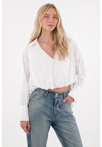 Tennis Camisa De Silueta Tipo Globo Blanca Para Mujer Tennis