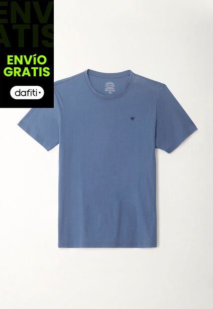 Tennis Camiseta Azul Con Mini Raqueta Bordada Para Hombre