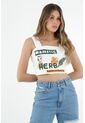 Camisa De Mujer, Silueta Crop De Tiras, Con Motivos Bordados Y Estampados de Tennis