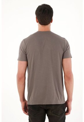 Tennis Camiseta De Cuello Neru Gris Para Hombre
