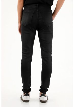 Jean Jegging Tiro Alto Black Denim Para Mujer