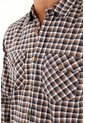 Tennis Camisa Leñadora Con Botones En Madera Café Para Hombre de Tennis