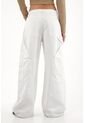 Tennis Jean Wide Leg Con Bolsillos Asimétricos Blanco Para Mujer de Tennis