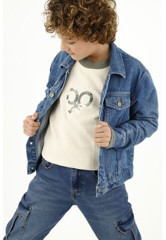 Buzo Verde Con Estampado Frontal De Raquetas Para Niño Tennis