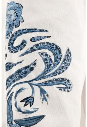 Pantalón Crudo Horseshoe Con Bordado Para Mujer